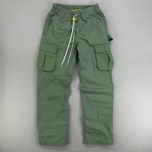 Supervsn Studio Drawstring Cargo Pants‎ Men's S Green Military Utility Loose Y2K